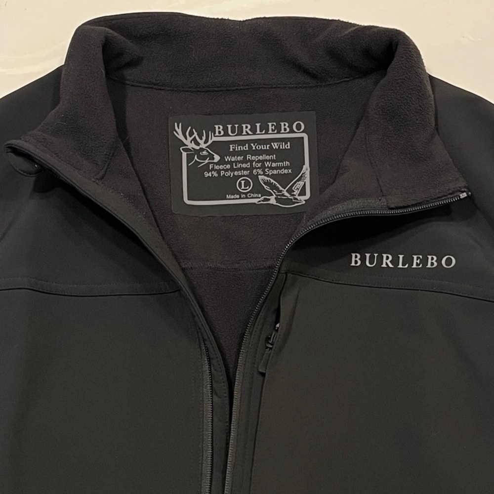 BURLEBO Men's Black Softshell Vest